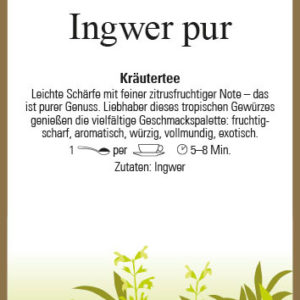 Ingwer Pur Kräutertee