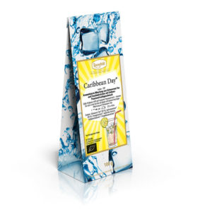Caribbean Day® - Aromatisierte Mischung aus Schwarzem Tee und Fruchtstückchen mit Erdbeer-Passionsfruchtgeschmack